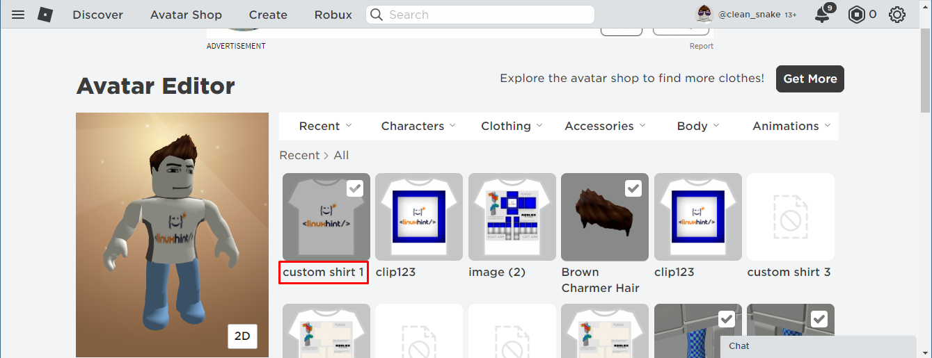 Create a roblox shirt by Lecuit