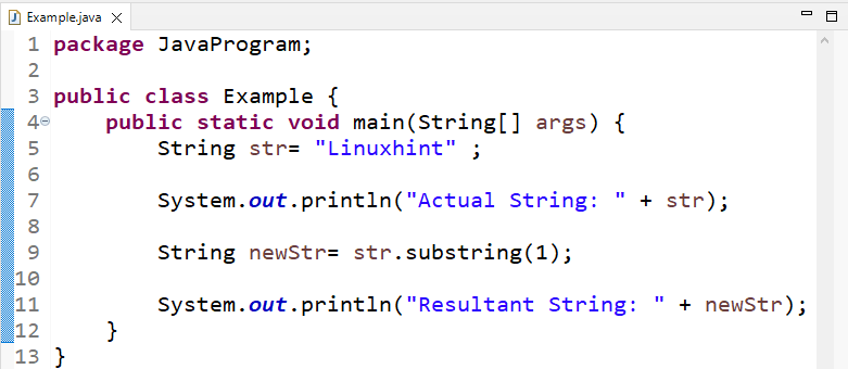 How To Remove The First Character Of A String In Java