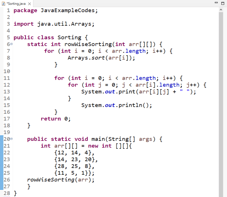 How To Sort 2d Array In Java 1 768x667 