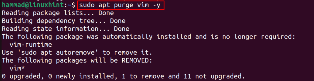 Uninstall Package Ubuntu Terminal