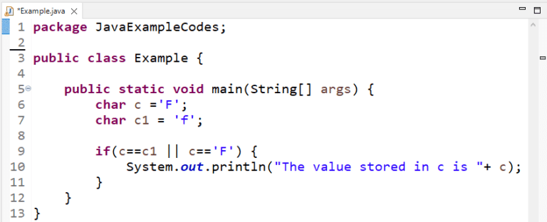 How To Use OR Statement In Java