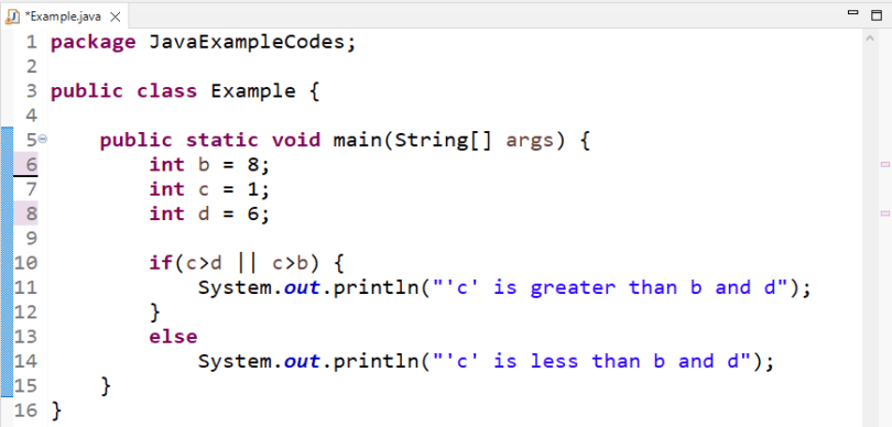 assignment statement method java