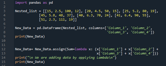 Pandas Apply Lambda