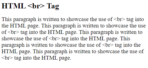 What Is Br In HTML