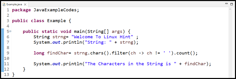 Java Count Chars In String