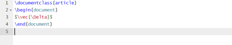 How to Use Delta Symbol in LaTeX