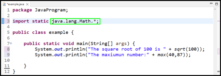 How to Import Math in Java?