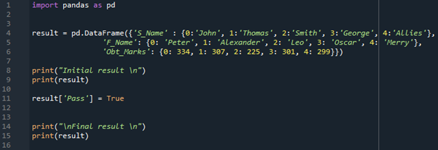 Pandas Add Column With Constant Value