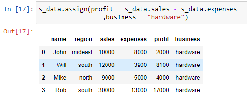 pandas-assign