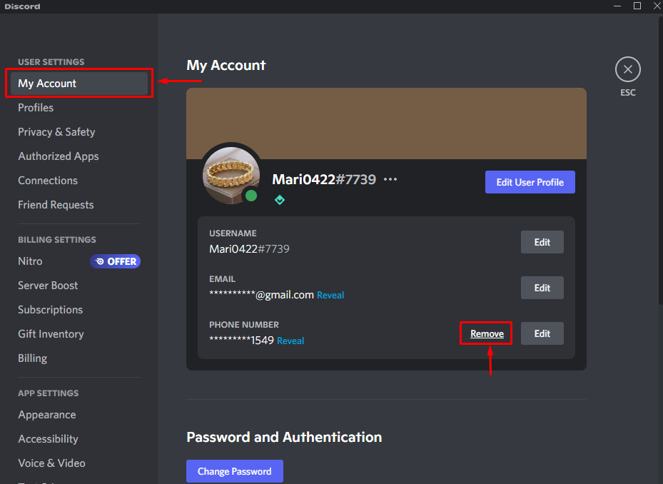 How to Remove Phone Number From Discord