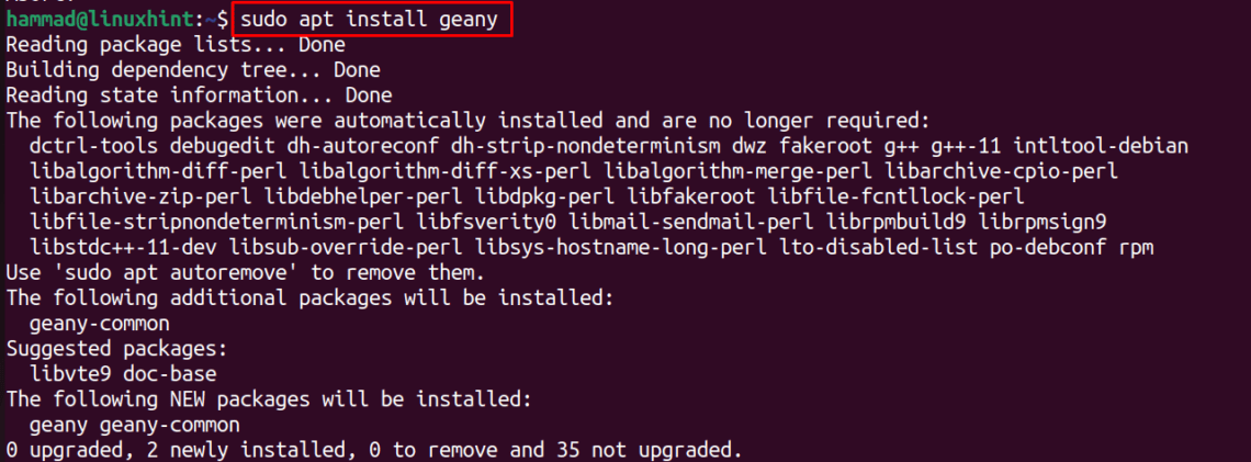 install geany ubuntu