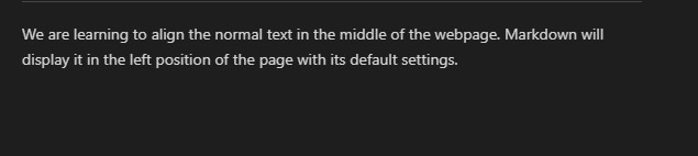 Markdown Center Text