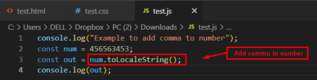 How To Add Commas To Number In JavaScript