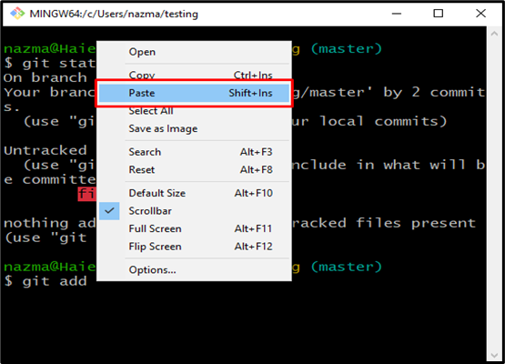 paste to file bash