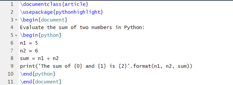 How To Insert A Code Block In LaTeX
