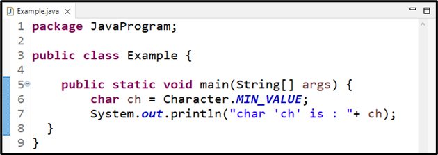 How to Represent Empty char in Java