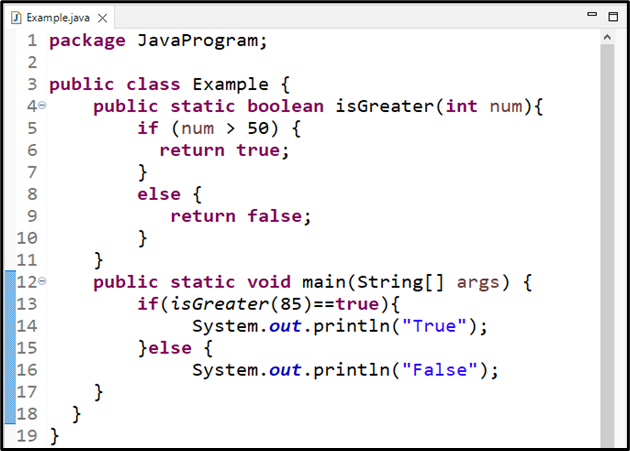 How To Return A Boolean Method In Java