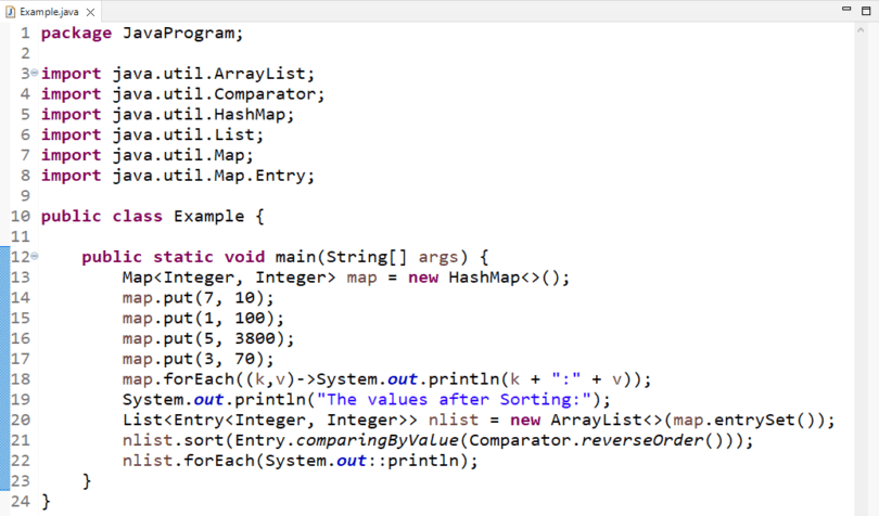 How To Sort A Map By Value In Java