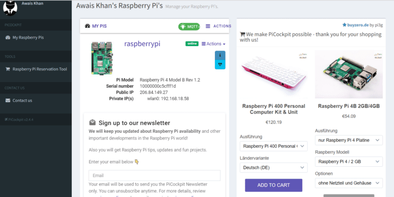 Monitor and Control Your Raspberry Pi Through PiCockpit