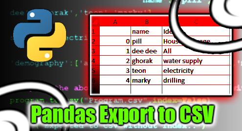 Pandas Export To Csv