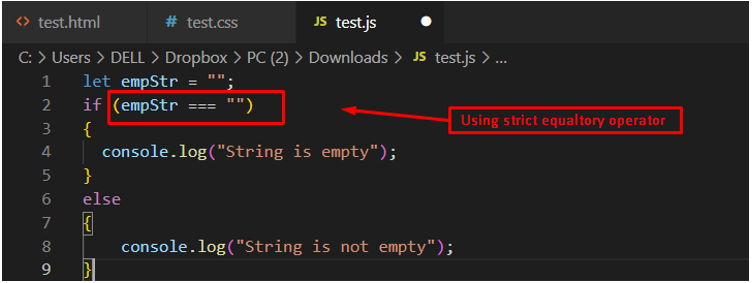 How to Check for an Empty String in JavaScript
