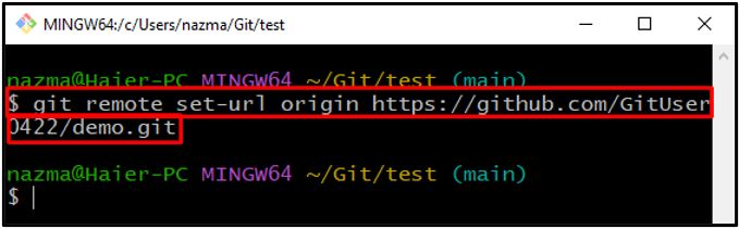 Update Remote Origin Url Git