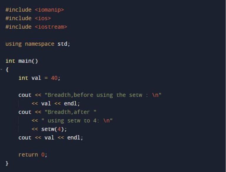 C++ Iomanip