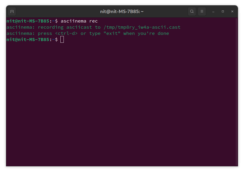 Grabar sesiones de terminal en Linux usando Asciinema