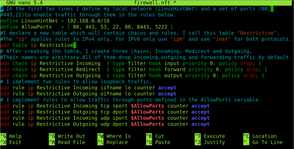 Debian Nftables Examples