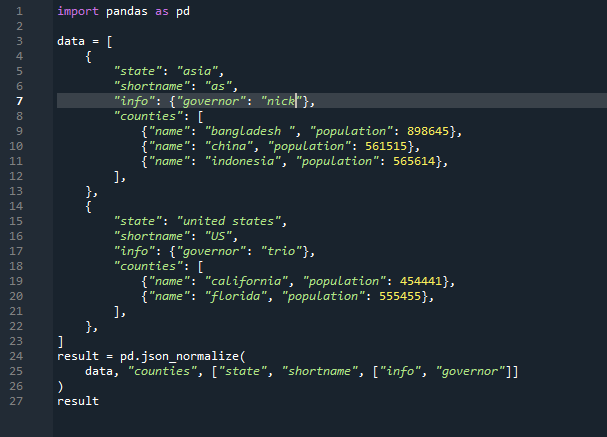 Pandas Json Normalize