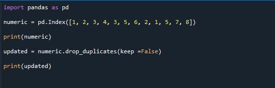 Pandas Drop Duplicate Index