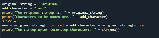 Python Insert Character Into String