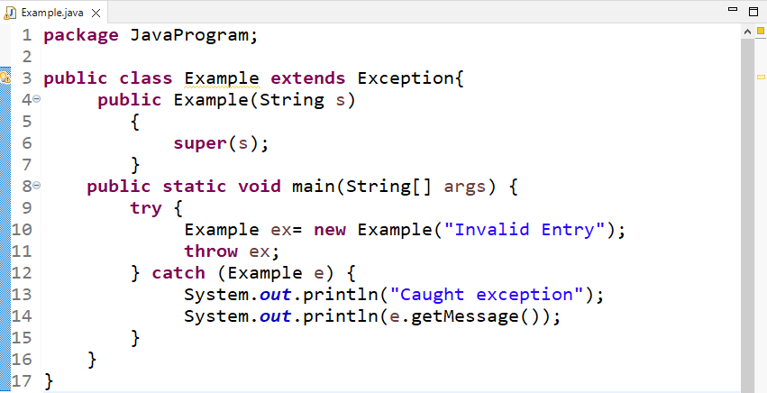 Write Custom/ User defined exceptions in Java - software engineering -  OpenGenus Foundation