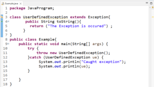 How To Create A User-Defined Exception In Java