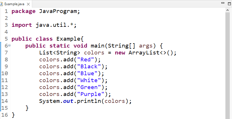 How To Create An ArrayList In Java