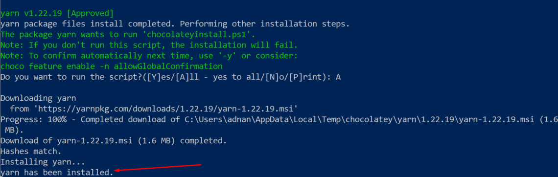 How To Install Yarn On Windows