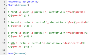 How to Write and Use a Derivative Symbol in LaTeX