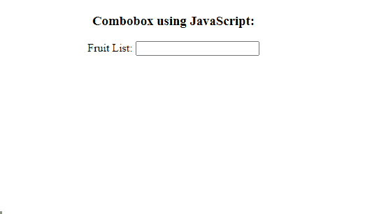 How To Create An Editable Combobox In Javascript 2464