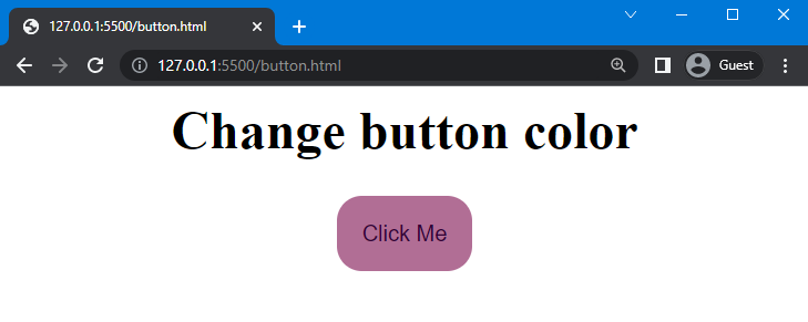 How to Change Button Color on Click in CSS