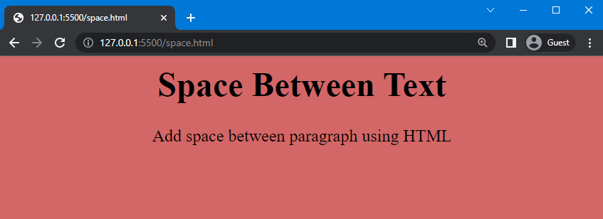 how-to-add-space-in-html