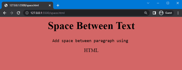 how-to-add-space-in-html