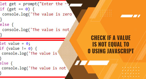 millimeter virkelighed erosion Check if a Value is Not Equal to 0 Using JavaScript