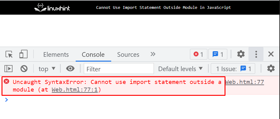 Cannot Use Import Statement Outside Module In Javascript