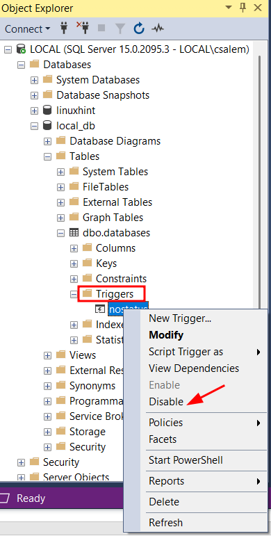 SQL Server Disable Trigger DevsDay ru