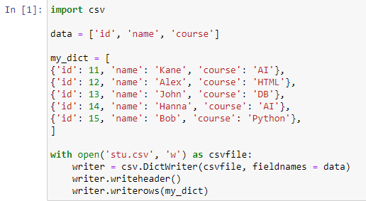 Python Dict To Csv