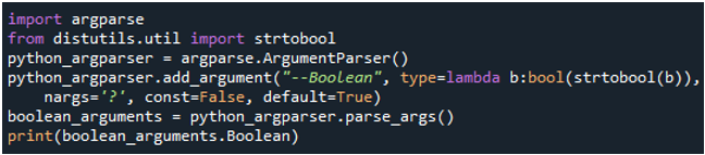 Python Argparse Boolean Flag