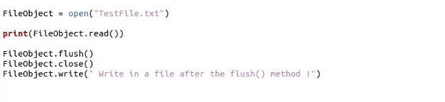 Python File Flush() Method