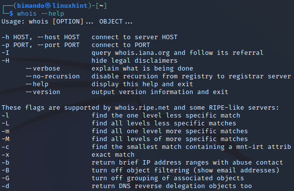 Understanding the Power of Whois Command in Kali Linux