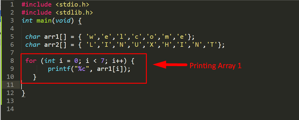 How To Print A Char Array In C Through Printf