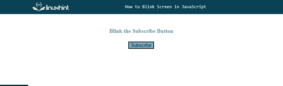 How to Blink Screen in JavaScript